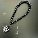 GS25 New Rosary Ornaments Star Necklace 3D Stereo Laser Cutting Pendant Vehicle Rearview Mirror Decoration Acrylic