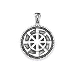 Slavic Kolovrat Pendant Necklace — Stainless Steel