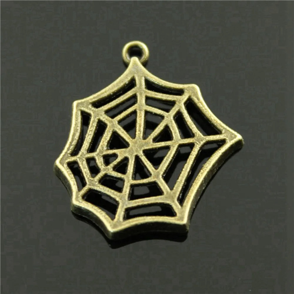 Boho Spider Web Charms Pendant Female Jewelry Bulk Cheapest Items