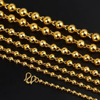 24K Gold AU999 Stylish Bead Necklace Men & Women - Rich hue, fine craft, style & quality combined