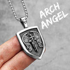 Archangel St.Michael Pendants Stainless Steel Men Women Necklaces Chain Punk Rock Retro Jewelry Accessories Best Gift