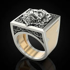 Lion Head Storage Ring — Stainless Steel