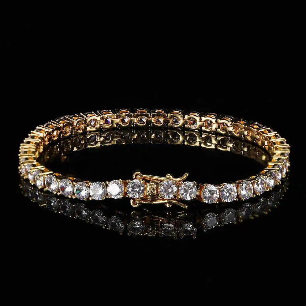 Tennis Bracelet with Stones — Stainless Steel