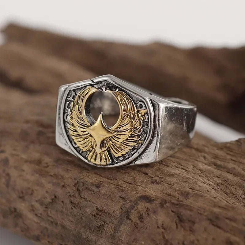 Retro Domineering Ethnic Style Fire-Breathing Dragon Ring Men\\\\\'s Charm Open Ring Punk Motorcycle Rider Jewelry Accessories