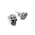 Skull Steel Earrings Punk Vintage 316L Biker Skeleton