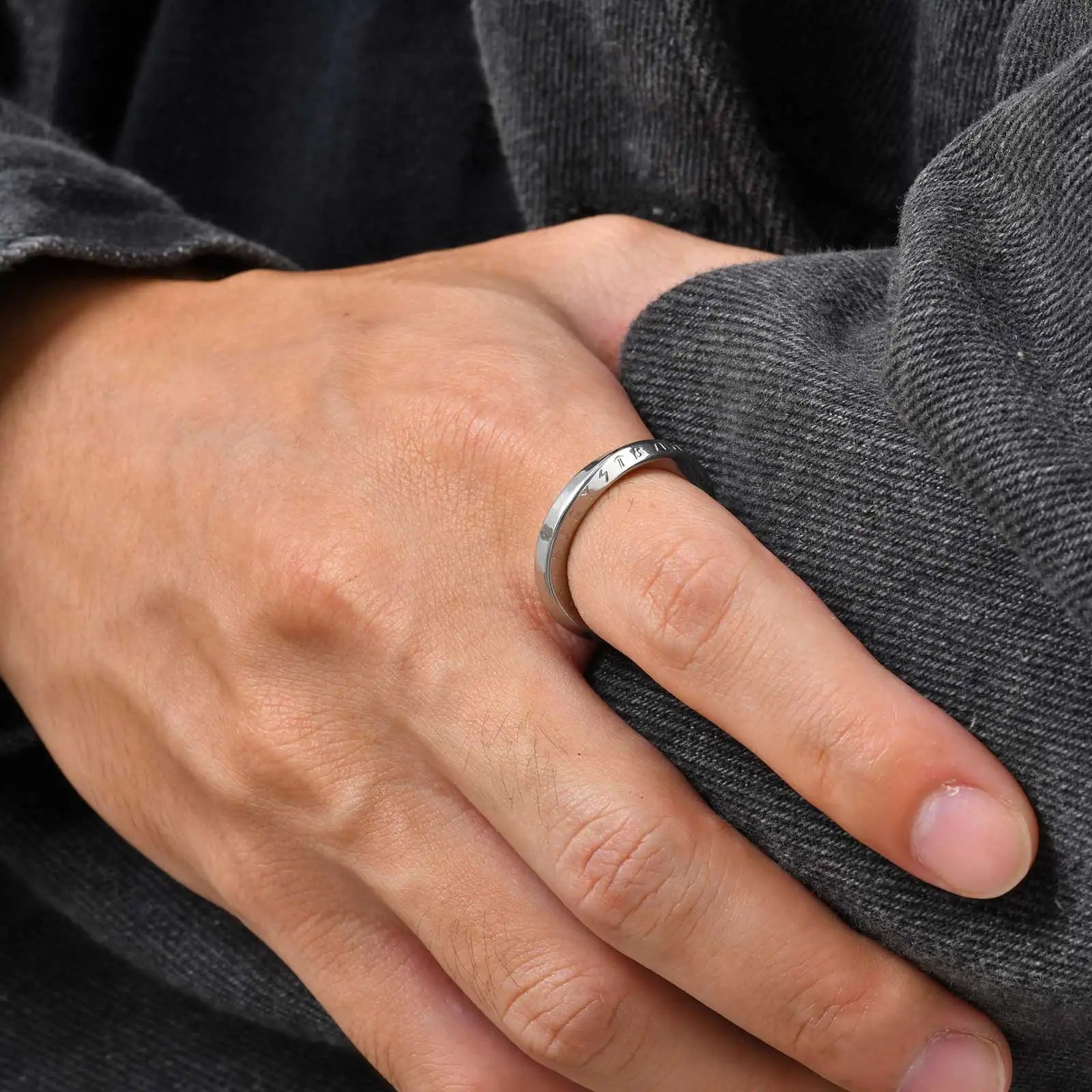 Vintage Rune Stainless Steel Ring