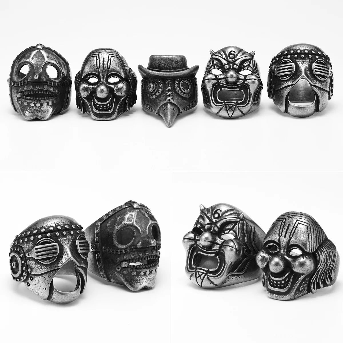 Steampunk Skull Ring Black — Stainless Steel