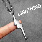 Lightning Minimal Pendant — Stainless Steel