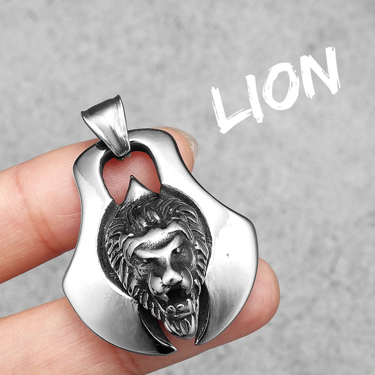 Viking Axe Stainless Steel Punk Biker Pendant