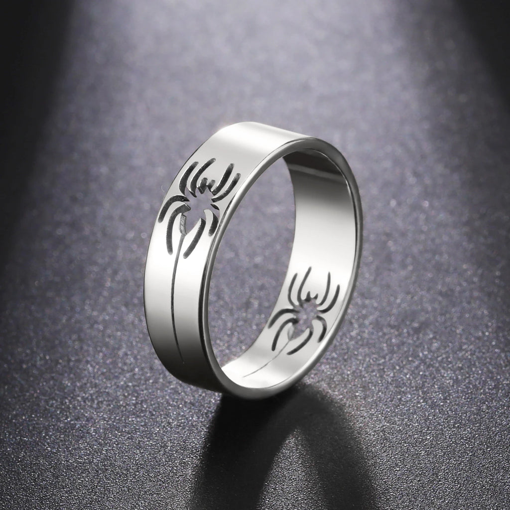 Halloween Spider Ring for Men & Women 6mm Wide — Stainless Steel