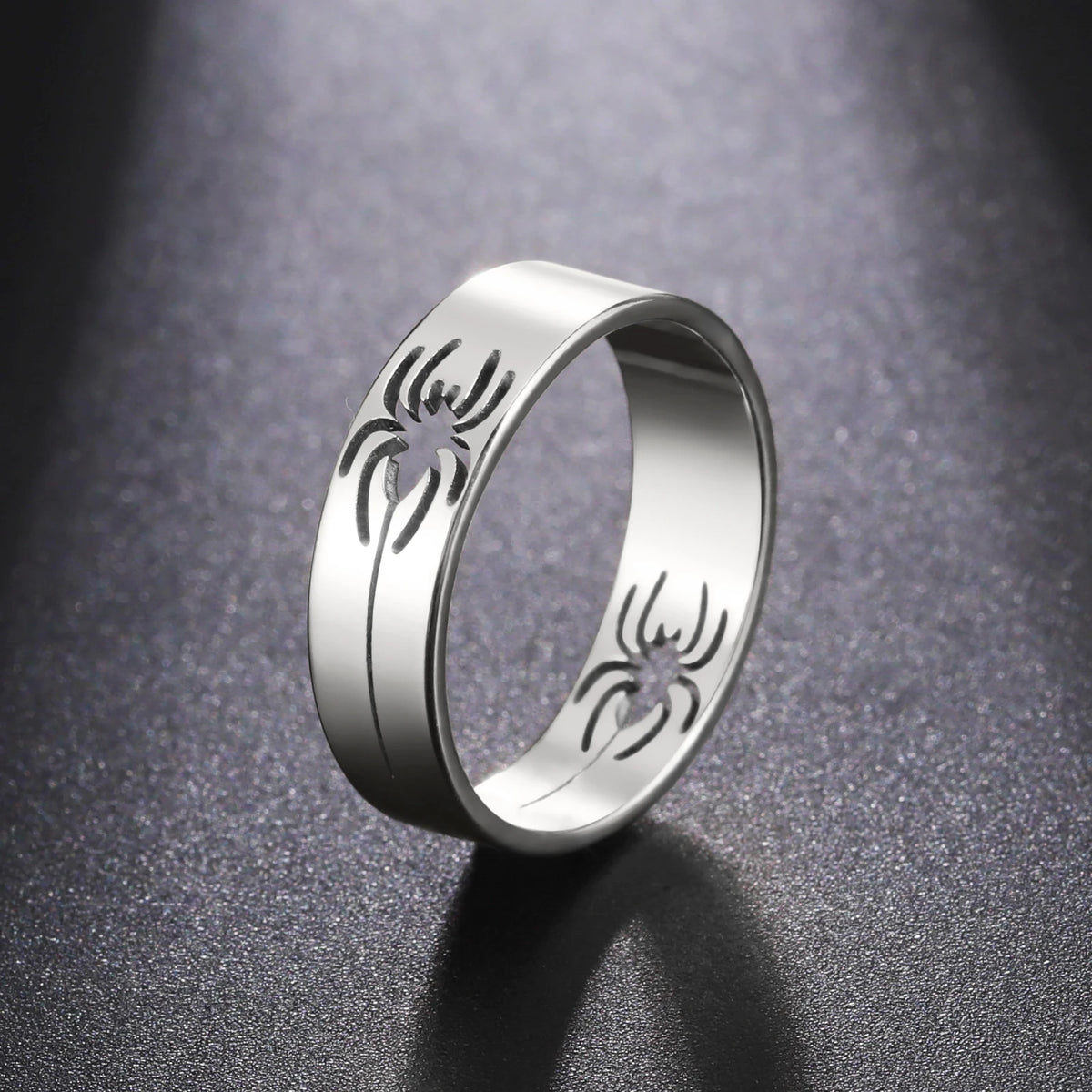 Halloween Spider Ring for Men & Women 6mm Wide — Stainless Steel