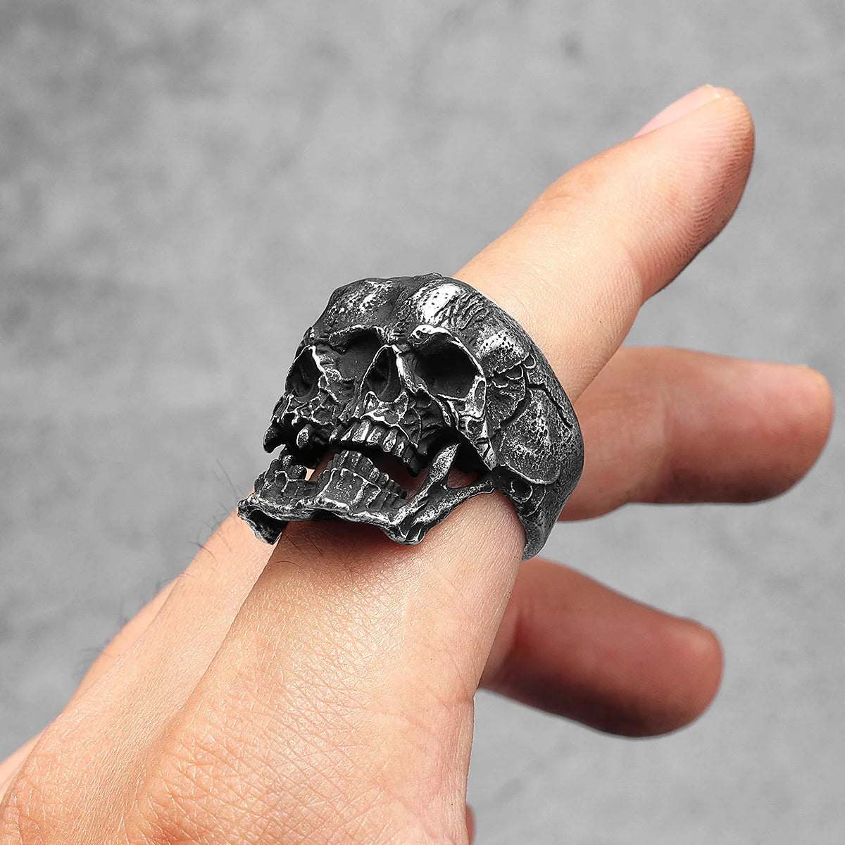 Skull Ring Black — Stainless Steel