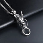 Dragon Head Pendant Necklace — Stainless Steel