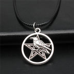 Pentagram Pendant Necklace for Men 45cm Chain