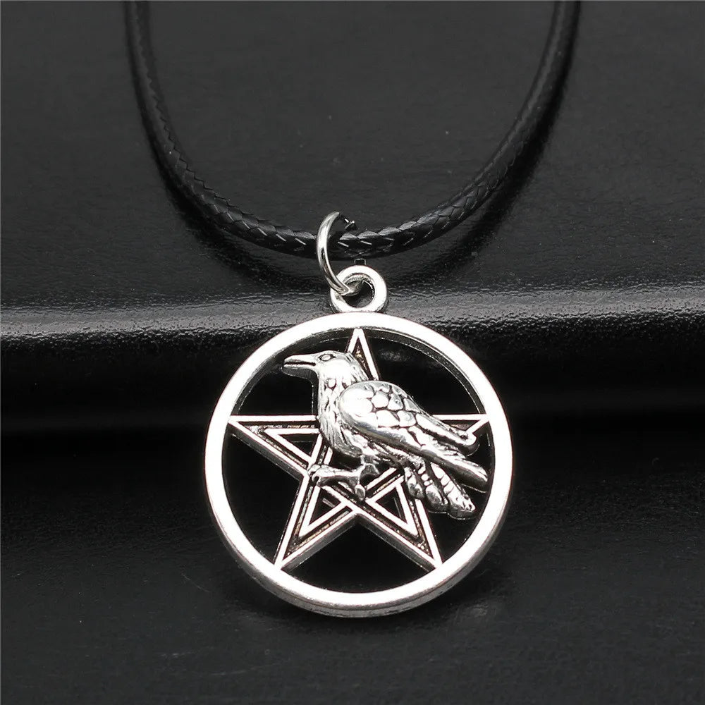 Pentagram Pendant Necklace for Men 45cm Chain