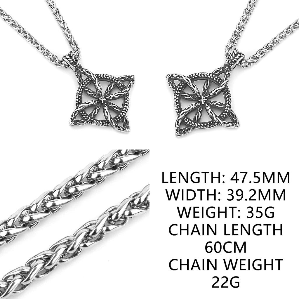 Scandinavian Celtic Knot Choker Necklace — Steel