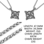 Scandinavian Celtic Knot Choker Necklace — Steel