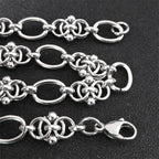 Gothic Thorns Knot Chain Necklace for Men Women Stainless Steel Silver Color Hip Hop Trend Neck Chains Cool Jewelry