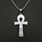 Cross Ankh Steel Pendant Egyptian Gothic