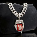 Ice Out chain Dollar Pendant 18inch 45CM plate Cuban Punk Jewelry For Gift Chain For Men And Women Necklace zircon With Hip Hop