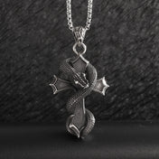 Vintage Catholic Cross Pendant Necklace — Amulet