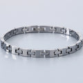 Never Scratched Tungsten Steel Men's Bracelets Black Silver Color 6MM Width H Style Link Chain Bracelet for Man Women