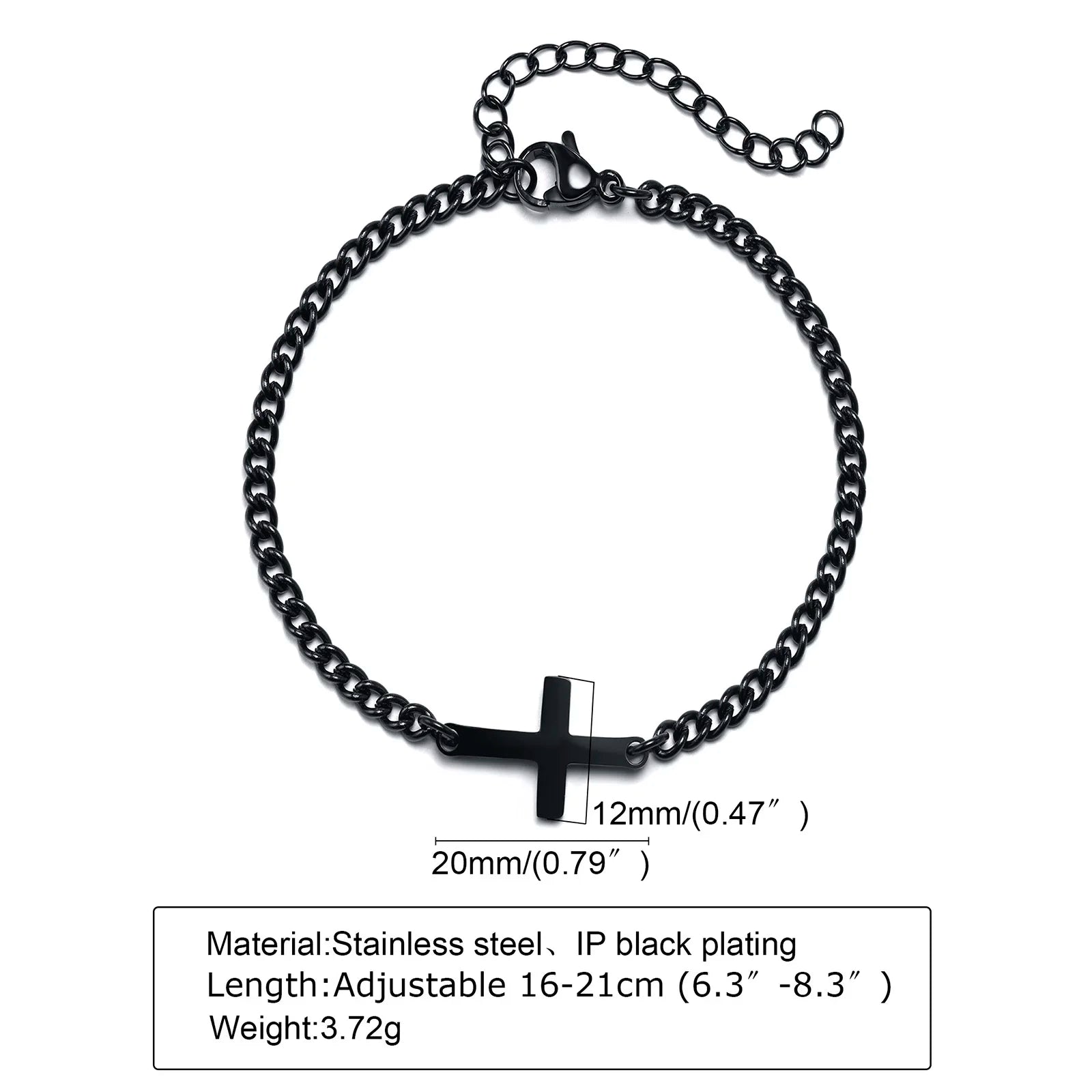 Cross Religious Bracelet — Stainless Steel