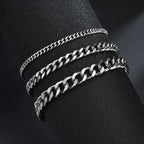 Fashion Stainless Steel Men Curb Cuban Chain Bracelet Women Bracelet On Hand For Couple Unisex Wrist Hand Jewelry Gift Party
