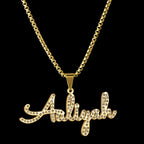 Atoztide Personalized Customized Brand Logo Names Pendant Necklace Stainless Steel Thick Chain for Men Women Jewelry