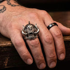 Buy 4 Get 1 Free Infernal Minotaur stainless steel For those who dare to channel darkness into unyielding strength Mens Rings