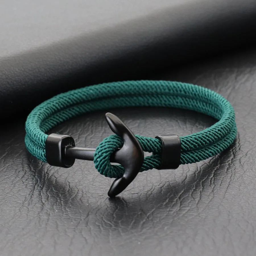 Nautical Anchor Rope Bracelet 4mm — Outdoor Sailing, Multi-Color