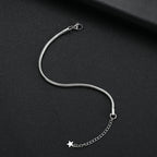Star Snake Chain Bracelet 3mm — 316L Stainless Steel, 18cm+5cm