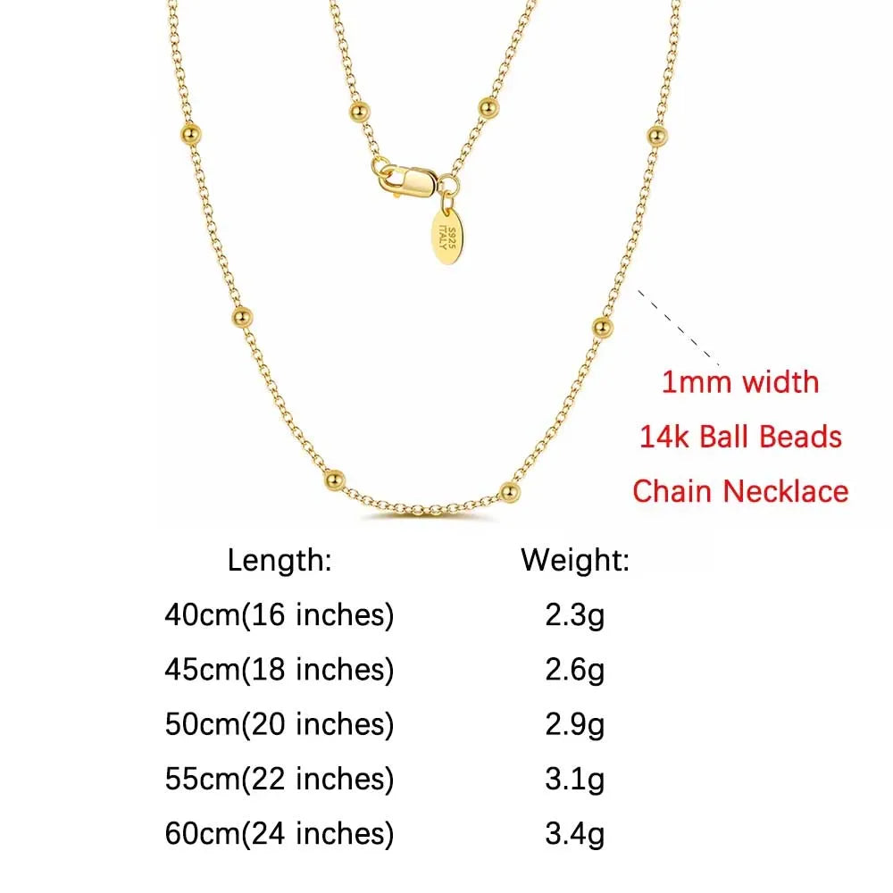 ORSA JEWELS Genuine 925 Sterling Silver Paperclip Chopin Rope Cuban Figaro Box Cable Chain Necklace Simple Basic Chain
