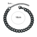 Fashion Stainless Steel Men Curb Cuban Chain Bracelet Women Bracelet On Hand For Couple Unisex Wrist Hand Jewelry Gift Party