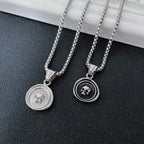 Memento Mori Skull Pendant Necklace — Stainless