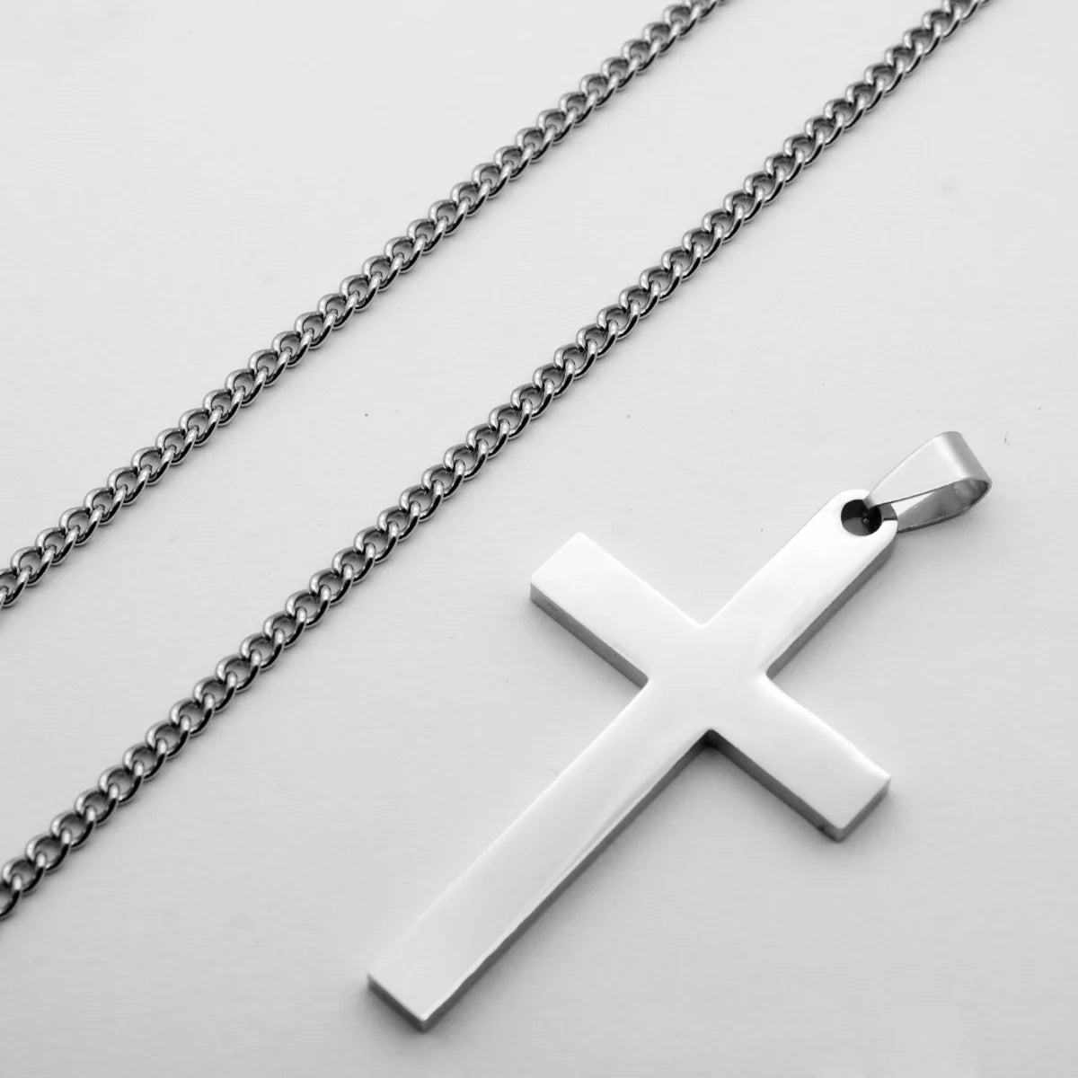 Cross Steel Pendant 316L Blank Engraved Seal