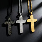 Bible Cross Stainless Steel Pendant Necklace