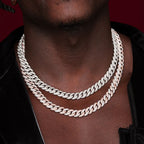 Iced Out Cuban Chain Necklace Stainless Steel 10MM