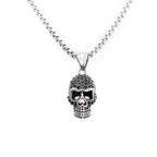 Skull Black Pendant Vintage Stone Punk