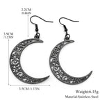 Tree Of Life Gold Earrings Hollow Crescent Moon