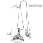 Whale Tail Pattern Pendant Necklace For Women Men Stainless Steel Silver Color  Hiphop Male Party Wedding Choker Jewelry Gifts