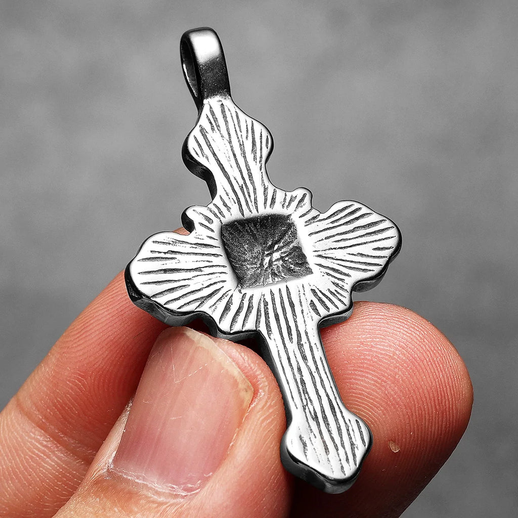 Satan Cross Pendant Necklace — Stainless Steel