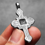 Satan Cross Pendant Necklace — Stainless Steel