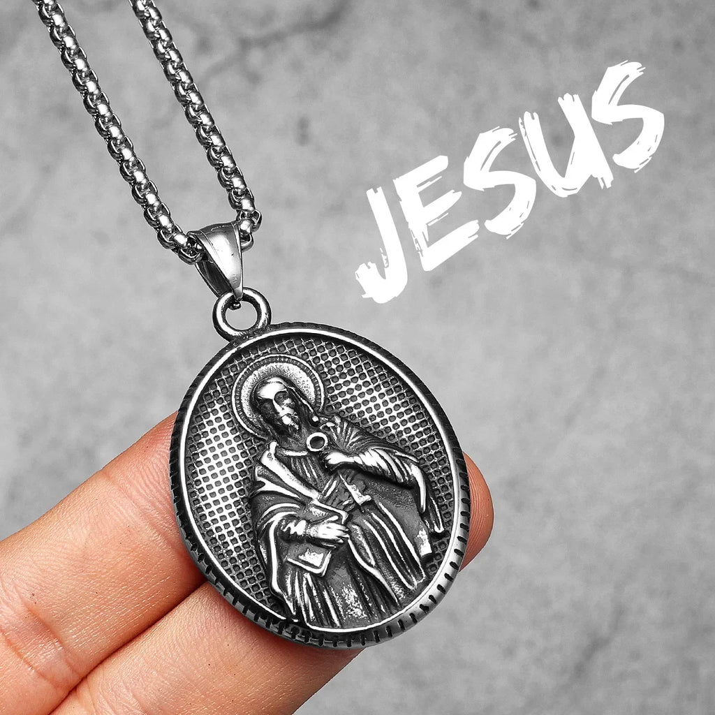 Jesus Avatar Pendant Necklace Stainless Steel