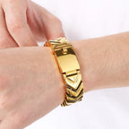 V-Shaped Snake Bone Chain Bracelet for Man High Polished 316l Stainless Steel Men's Bracelets Punk Rock Statement