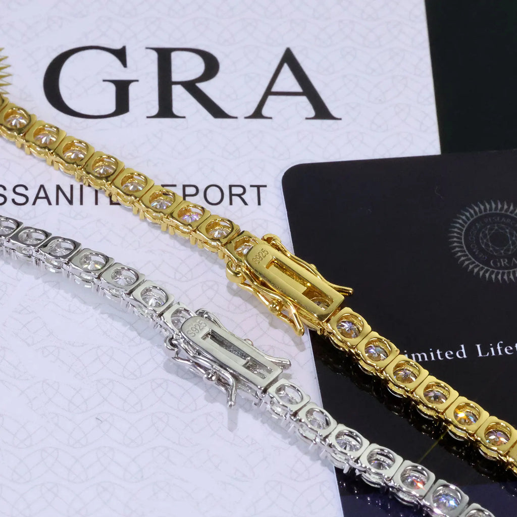Silver 925 VVS Moissanite Tennis Bracelet 2/3/4/5MM