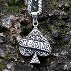 Poker Stainless Steel Pendant Necklace