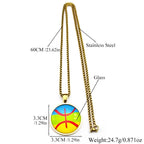 Steel Pendant Africa Berbers Symbol Glass Amazigh
