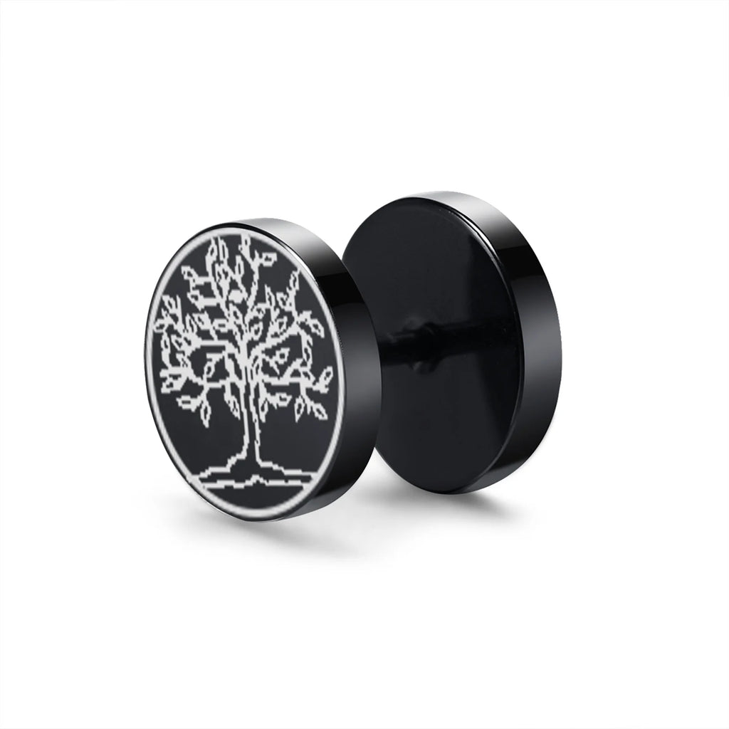 Wolf Stud Earrings — Stainless Steel