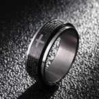 English Titanium Steel Christian Cross Bible Ring for Men and Women Personalized Ring Customize Ring Engraved Ring